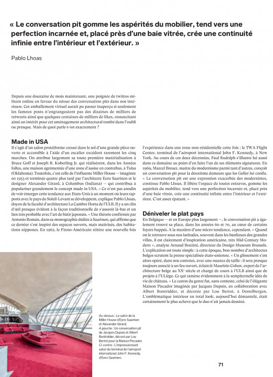Article le Vif, Knack / Conversation pit